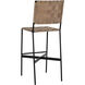 Omari 47 inch Suede Light Tan Leather Barstool